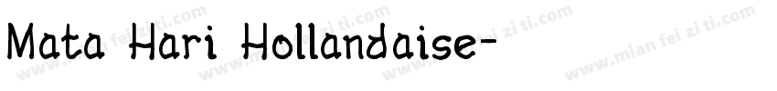 Mata Hari Hollandaise字体转换
